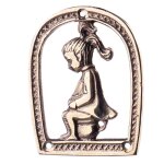 Messing Toilettenschild Mädchen #63515