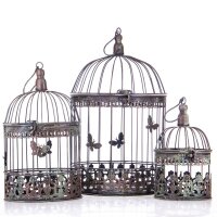 3er Set Vogelkäfige Pflanzkäfige klein mittel...