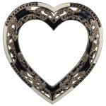 Bilderrahmen Fotorahmen Porträtrahmen Schmucksteine 3D gestanzt Hartzinn emailliert