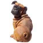 Kunststein Figur Skulptur Hund handbemalt #63703