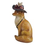 Kunststein Figur Skulptur Füchsin mit Kostüm...