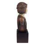 Kunststein Figur Skulptur Mädchen Büste handbemalt #63800