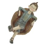 Kunstharz Figur Skulptur Deko Kobold in Nussschale...
