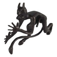 Bronzierte Kupferfigur Nackter Teufel #63861