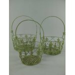 3er Set Körbe groß Metall #63887