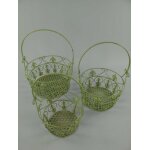 3er Set Körbe groß Metall #63887