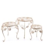 Metall Blumenhocker Set/3 Großer Hocker #63910
