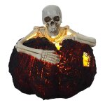 Kunststein Figur Skulptur Halloween Skelett in...