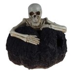 Kunststein Figur Skulptur Halloween Skelett in...