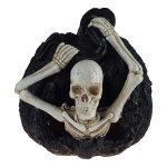 Skulptur Figur Kunststein Skelett in Kürbis Gothic Halloween #63930
