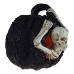 Skulptur Figur Kunststein Skelett in Kürbis Gothic Halloween #63930