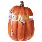 Kunststein Figur Skulptur Halloween Skelette in...