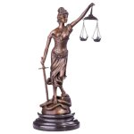 Bronze Skulptur Figur Bronzeskulptur Bronzefigur Justitia