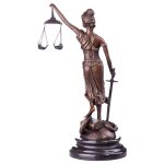 Bronze Skulptur Figur Bronzeskulptur Bronzefigur Justitia