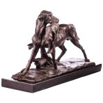 Bronze Skulptur Figur Bronzeskulptur Bronzefigur Jagdhund...