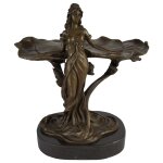 Bronze Skulptur Figur Bronzeskulptur Bronzefigur Frau mit...