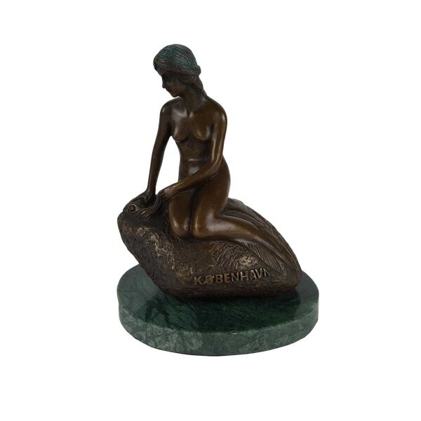 Bronze Skulptur Figur Bronzeskulptur Bronzefigur Kleine Meerjungfrau