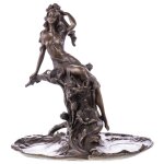 Skulptur Figur Bronzeskulptur Bronzefigur Bronze Frau auf...