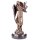 Bronze Skulptur Figur Bronzeskulptur Bronzefigur Engel mit Lyra