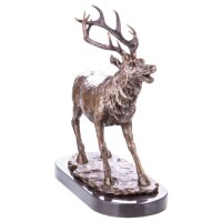 Bronze Skulptur Figur Bronzeskulptur Bronzefigur Hirsch...