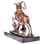 Skulptur Figur Bronzeskulptur Bronzefigur Bronze Hirsch...