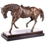 Bronze Skulptur Figur Bronzeskulptur Bronzefigur Pferd...