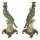 Porzellan in Bronze Kerzenhalter Kerzenständer Papageie H 36,3 cm 2er Set