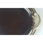Steingut Keramik Servierplatte Fleischplatte braun 34,5x23 cm