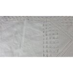 Tischdecke gehäkelt weiß 97 cm