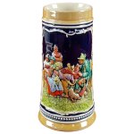 Relief Krug ohne Deckel Bierkrug Sammlerkrug H 17,7 cm