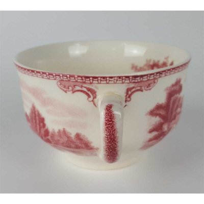 Teetasse Tasse mit Innendekor Johnson Bros Old Britain Castles Rot