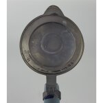 Krug mit Zinndeckel Henkelkrug Steingut Blau H 26 cm