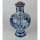 Krug mit Zinndeckel Henkelkrug Steingut Blau H 26 cm