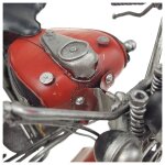 Blechmodell Blechauto Blechmotorrad Motorrad mit Beiwagen rot-schwarz 36x18 cm