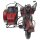 Blechmodell Blechauto Blechmotorrad Motorrad mit Beiwagen rot-schwarz 36x18 cm