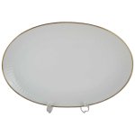 Servierplatte Fleischplatte Goldrand 28,8x20,2 cm...