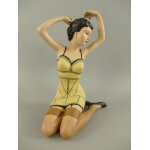 Figur Skulptur Badepuppe Polystein farbe H 21x14cm