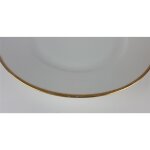 Tortenplatte mit Griffen weiß Goldrand D 26 cm