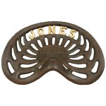 Wanddeko Hocker Sitz Gusseisen Traktorsitz Gold Braun-Gold
