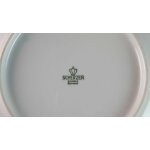 6er Set Suppenteller Goldrand 23 cm Zeh Scherzer Rote Rose mit gebraucht - gut