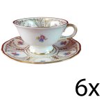 6er Set Untertasse Tasse Espressotasse mit &...