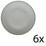 6er Set Kuchenteller Dessertteller Zeh Scherzer Goldrand...