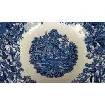 Suppenteller 22,2 cm Enoch Wedgwood Avon Cottage Blau gebraucht - gut
