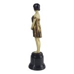 Bronzeskulptur Bronzefigur Bettmädchen Hotelmädchen #80850