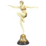 Bronzeskulptur Bronzefigur Con Brio Antik farbig Antik-Stil