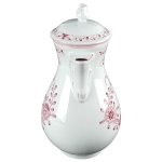 Kaffeekanne 1,25 L Tirschenreuth Unbekannte Formen Blumenmuster mit rosa Rand gebraucht - gut