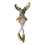 Kantenhocker Kantensitzer Elch Textil Glitzer 12x12x17/41 cm