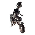 Flaschenhalter für Weinflasche Metall Motorradfahrer