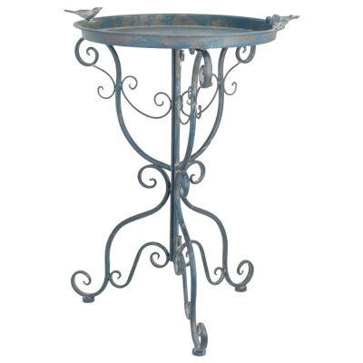 Vogelbad Eisen Alt-Blau