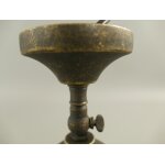 Decken./Wandhalter Messing brüniert ohne Schirm Gh...